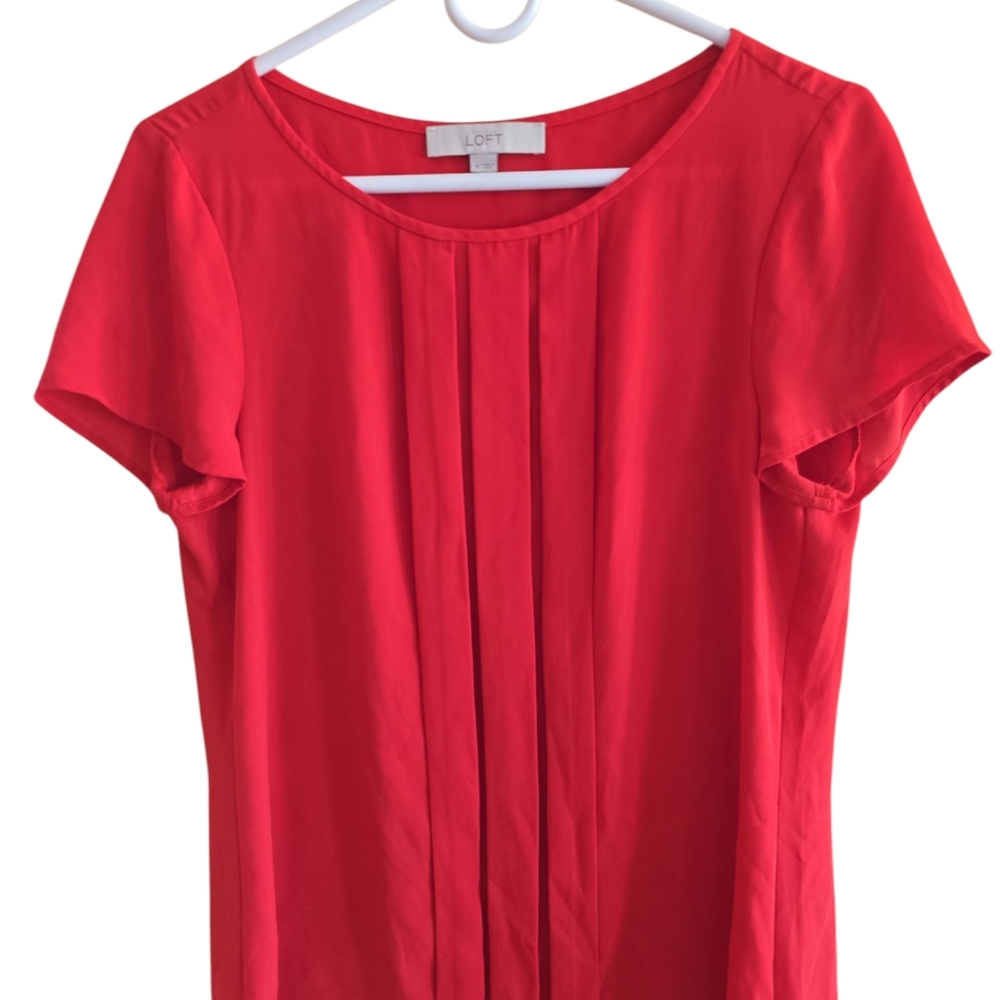 LOFT Vibrant Red Top